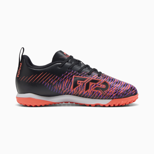 Tacos de fútbol FUTURE 8 PLAY TT Mid para adolescentes, PUMA Black-PUMA White-Glowing Red, large-MEX