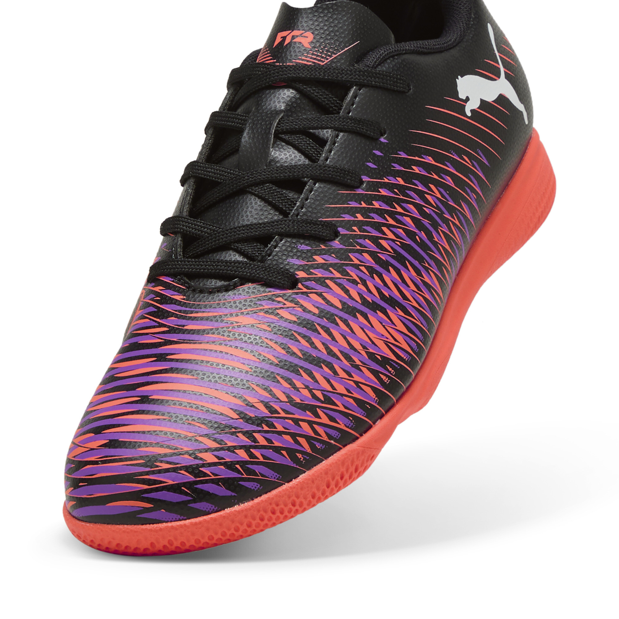 FUTURE 8 PLAY IT zaalvoetbalschoenen, Zwart/Rood/Wit, Maat 35,5 | PUMA