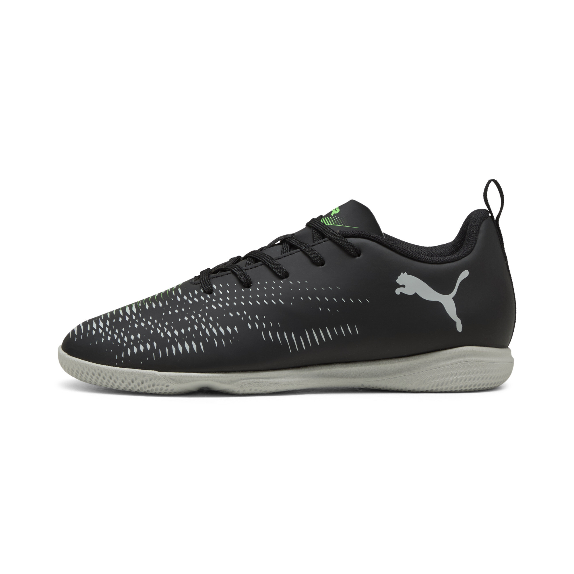 Puma FUTURE 8 PLAY IT Futsalschuhe Teenager Für Für Kinder | Black/Cool Light Gray/Green | Größe: 32