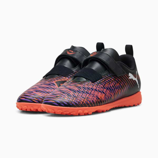 Tacos de fútbol adolescente FUTURE 8 PLAY TT, PUMA Black-PUMA White-Glowing Red, large-MEX