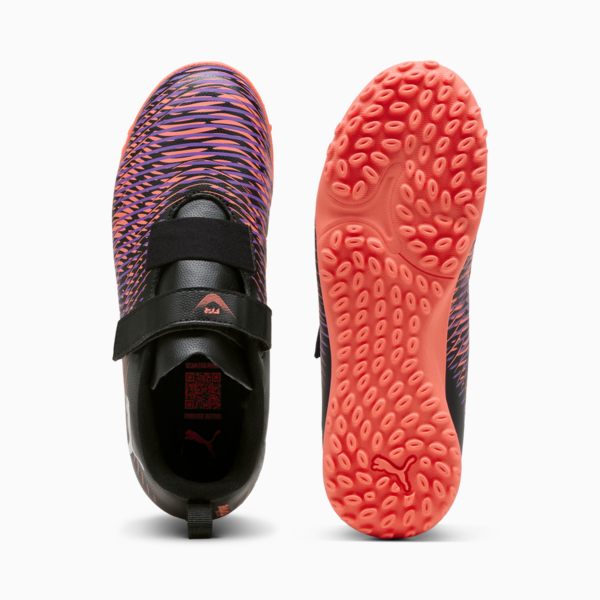 Tacos de fútbol adolescente FUTURE 8 PLAY TT, PUMA Black-PUMA White-Glowing Red, large-MEX
