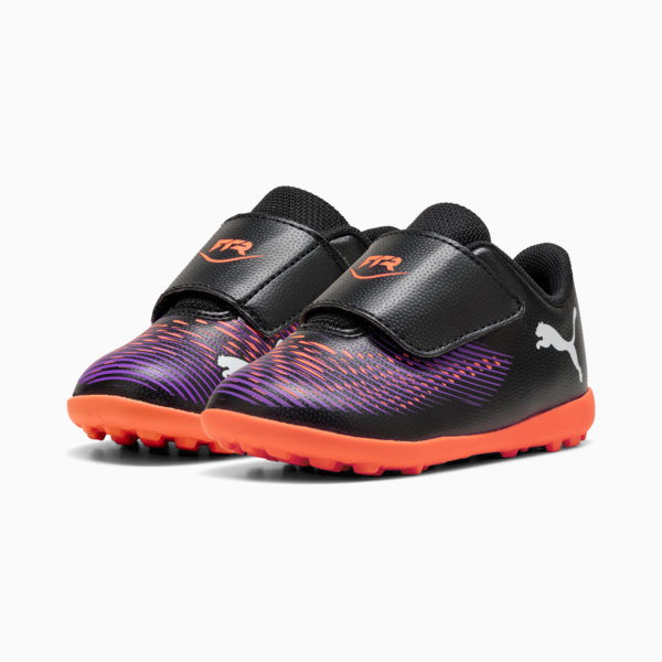 Tacos de fútbol FUTURE 8 PLAY TT para bebés, PUMA Black-PUMA White-Glowing Red, large-MEX