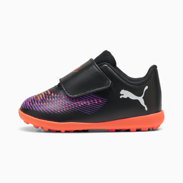 Tacos de fútbol FUTURE 8 PLAY TT para bebés, PUMA Black-PUMA White-Glowing Red, large-MEX