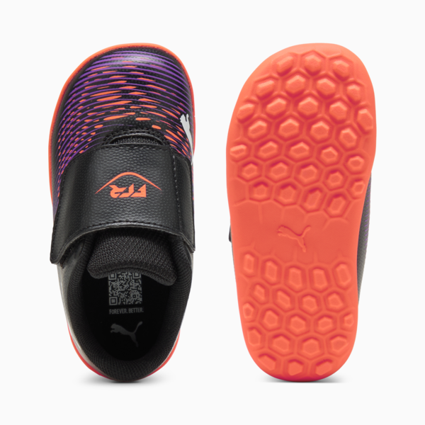 Tacos de fútbol FUTURE 8 PLAY TT para bebés, PUMA Black-PUMA White-Glowing Red, large-MEX