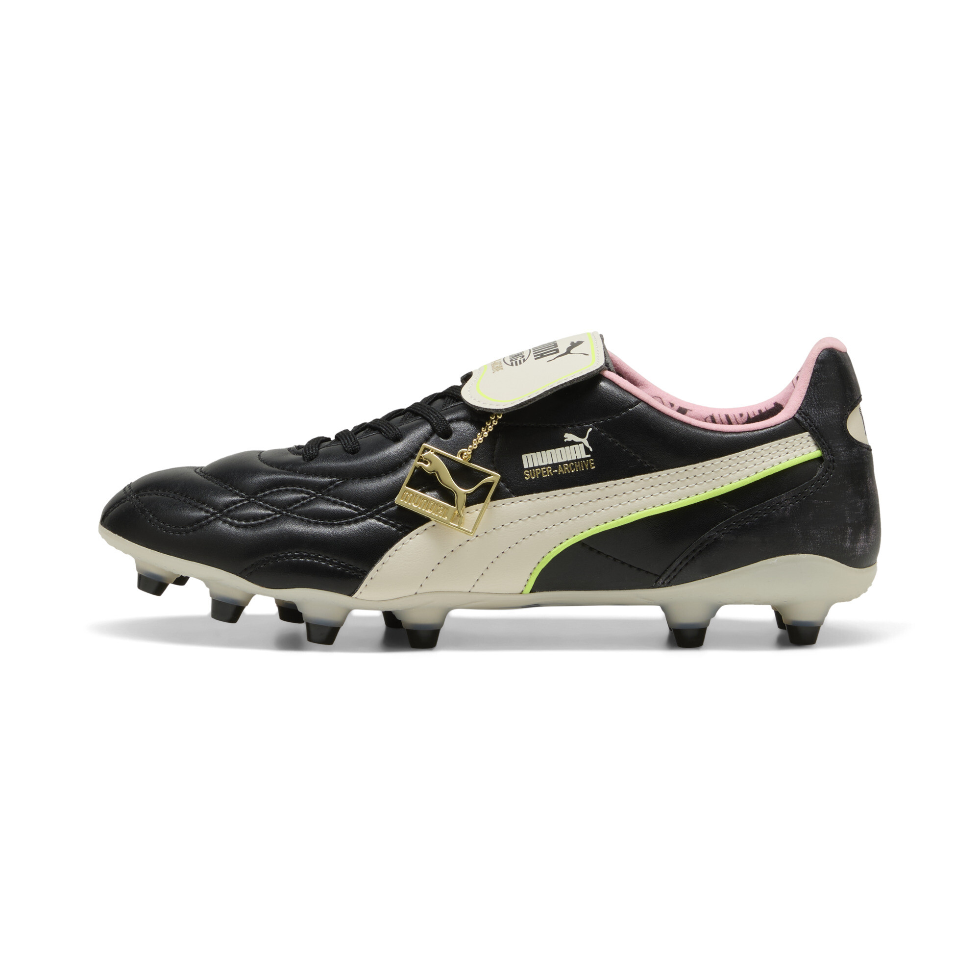 Puma KING TOP x MUNDIAL FG/AG Fußballschuhe Unisex | Black/White/Poison Pink | Größe: 47.5