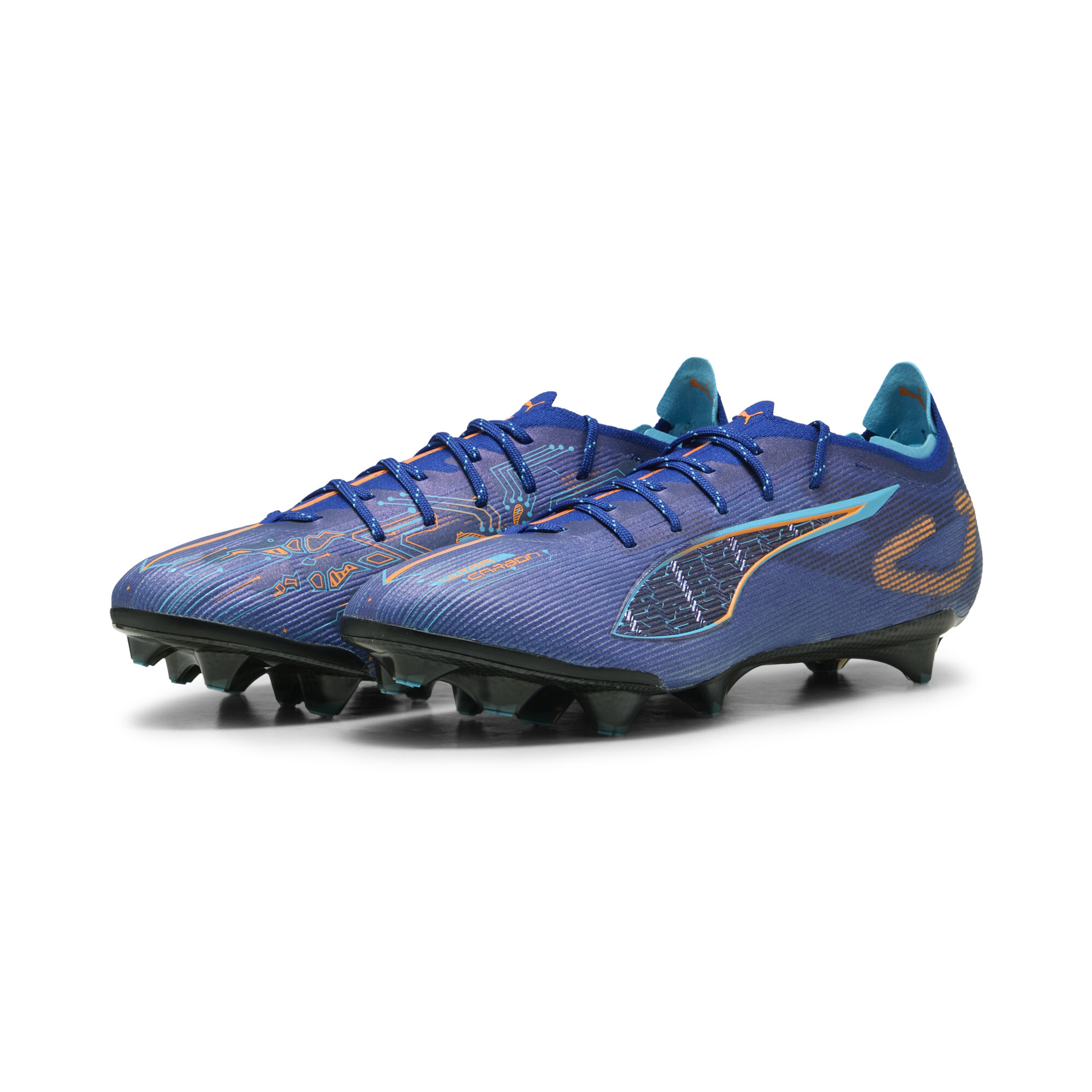 PUMA ULTRA 5 CARBON SPEED FG uniseks voetbalschoenen, Blauw, Maat 44 thumbnail 7
