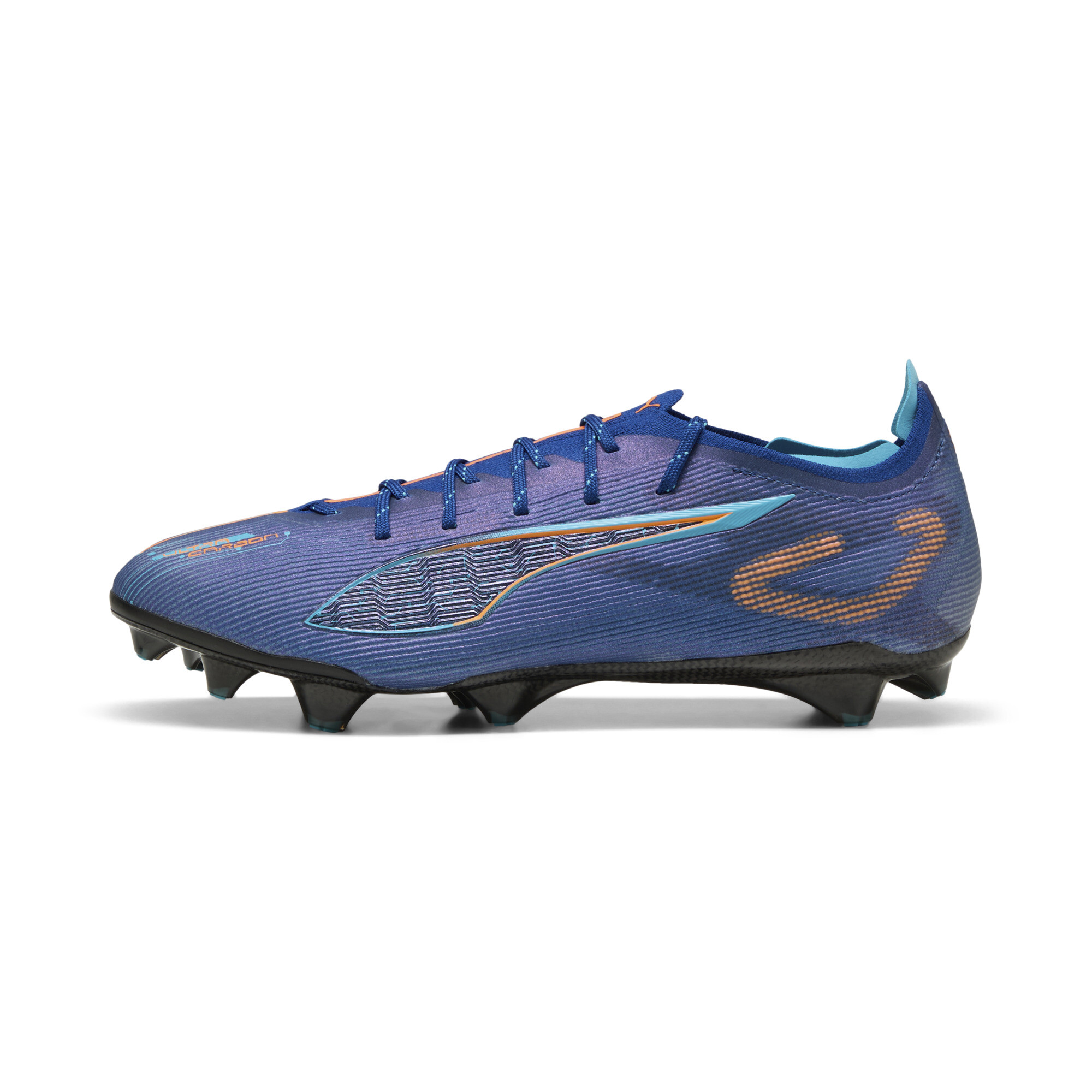 Puma ULTRA 5 CARBON SPEED FG Fußballschuhe Unisex | Vivid Blue/Heat Fire/Bright Aqua | Größe: 44.5