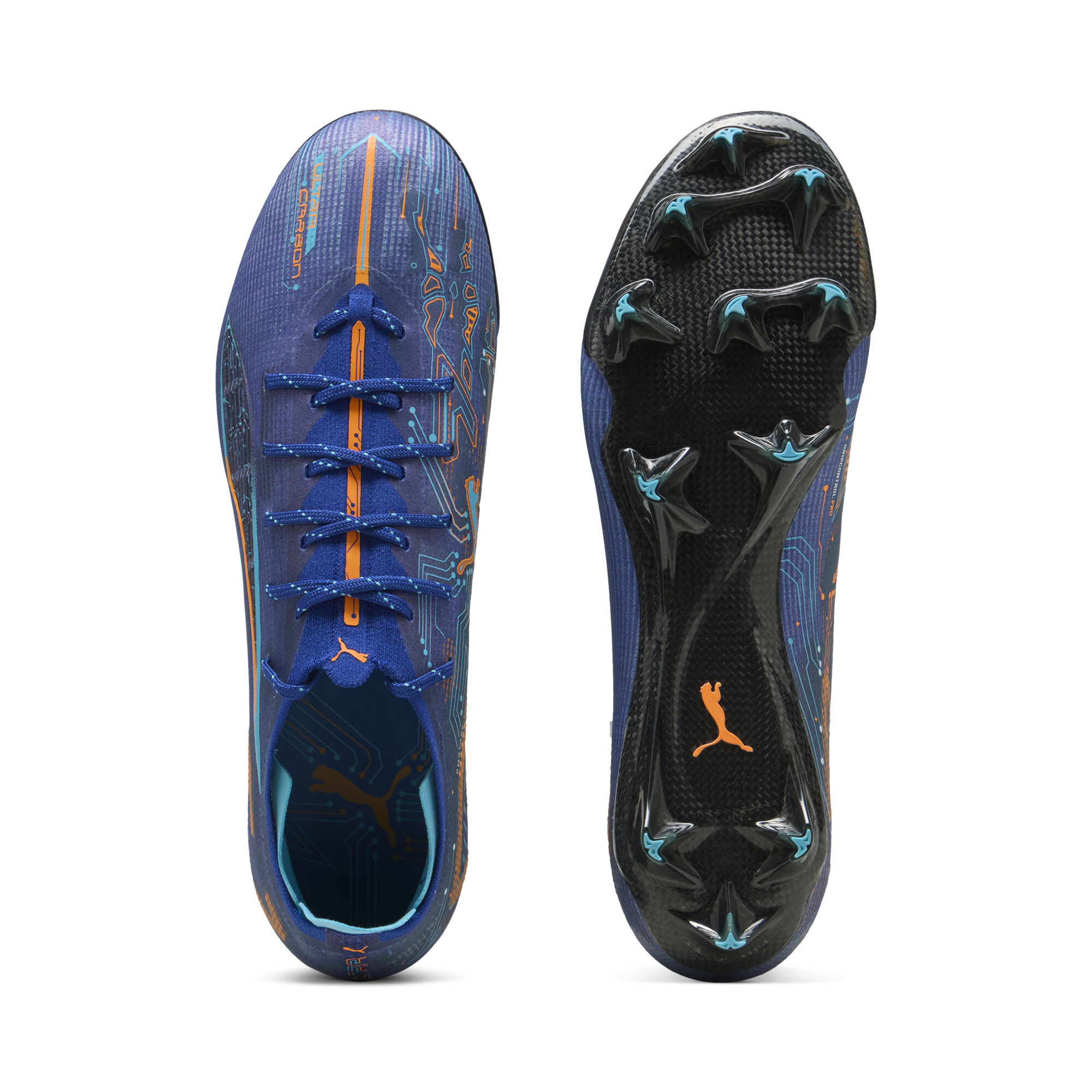 PUMA ULTRA 5 CARBON SPEED FG uniseks voetbalschoenen, Blauw, Maat 44 thumbnail 5