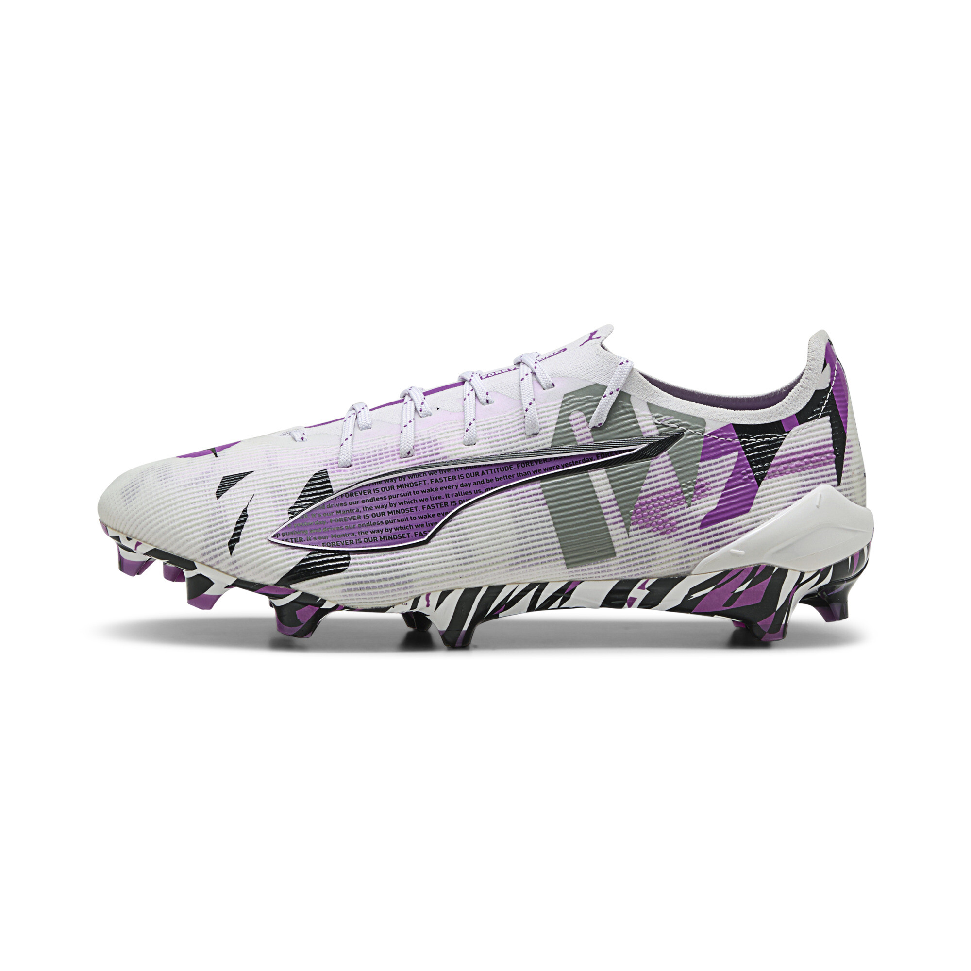 Puma ULTRA 5 ULTIMATE FOREVER FG Fußballschuhe Unisex | White/Pure Magenta/Feather Gray | Größe: 48