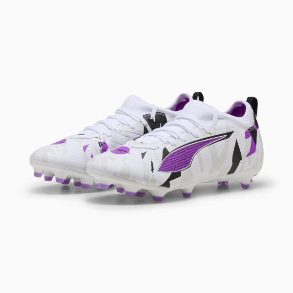 Tacos de fútbol ULTRA 5 MATCH FOREVER FG/AG para adolescentes, PUMA White-Pure Magenta-Feather Gray-PUMA Black, large-MEX