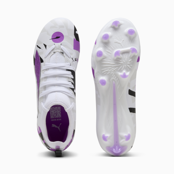 Tacos de fútbol ULTRA 5 MATCH FOREVER FG/AG para adolescentes, PUMA White-Pure Magenta-Feather Gray-PUMA Black, large-MEX