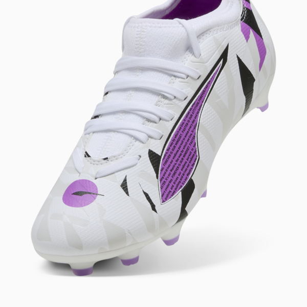 Tacos de fútbol ULTRA 5 MATCH FOREVER FG/AG para adolescentes, PUMA White-Pure Magenta-Feather Gray-PUMA Black, large-MEX