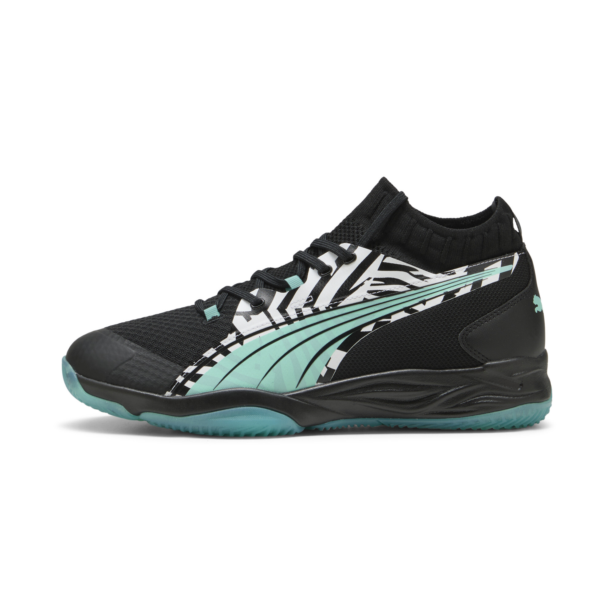 Puma Eliminate NITRO™ SQD UNTMD Handballschuhe | Black/Electric Peppermint/White | Größe: 51