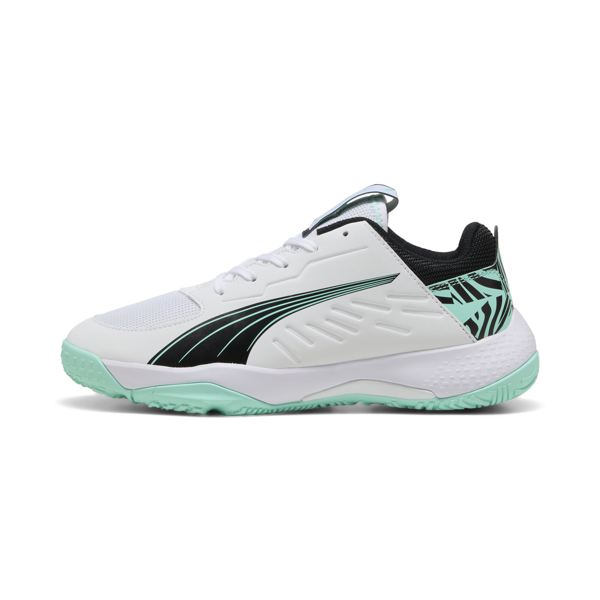 Puma Accelerate UNTMD Handballschuhe Teenager Für Für Kinder | White/Black/Electric Peppermint | Größe: 38.5