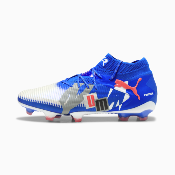 FUTURE 8 ULTIMATE FOREVER FG Football Boots Unisex, PUMA White-Ultra Blue-Feather Gray-PUMA Black-Glowing Red, large-ZAF