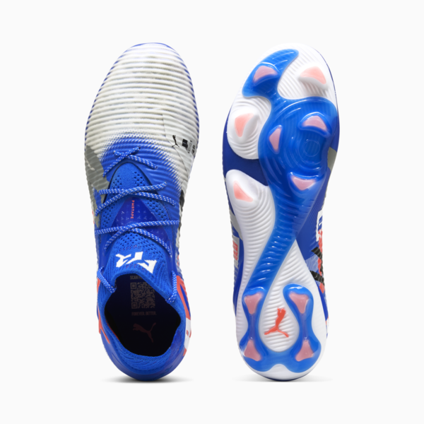 FUTURE 8 ULTIMATE FOREVER FG Football Boots Unisex, PUMA White-Ultra Blue-Feather Gray-PUMA Black-Glowing Red, large-ZAF