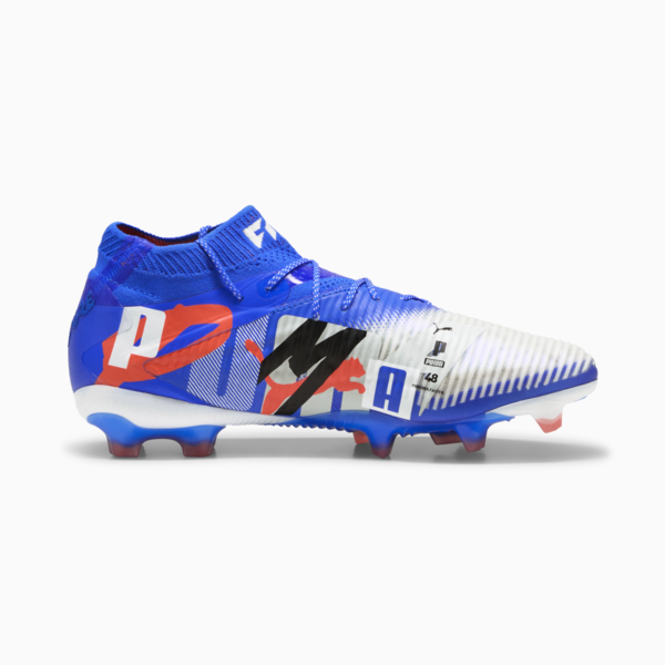 FUTURE 8 ULTIMATE FOREVER FG Football Boots Unisex, PUMA White-Ultra Blue-Feather Gray-PUMA Black-Glowing Red, large-ZAF