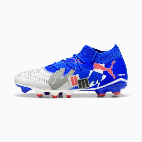 FUTURE 8 MATCH FOREVER FG/AG Football Boots Unisex, PUMA White-Ultra Blue-Feather Gray-PUMA Black-Glowing Red, large-ZAF