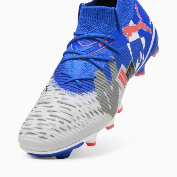 FUTURE 8 MATCH FOREVER FG/AG Football Boots Unisex, PUMA White-Ultra Blue-Feather Gray-PUMA Black-Glowing Red, large-ZAF