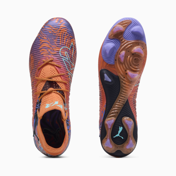 Tacos de fútbol FUTURE 8 ULTIMATE CREATIVITY FG Unisex, Orange Poppy-Dark Amethyst-Electric Peppermint-PUMA Black, large-MEX