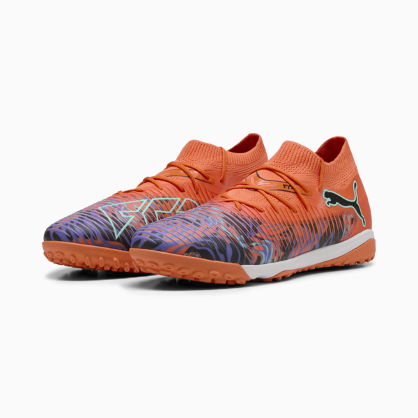 Tacos de fútbol FUTURE 8 MATCH CREATIVITY TT, Orange Poppy-PUMA Black-Dark Amethyst-Electric Peppermint, large-MEX