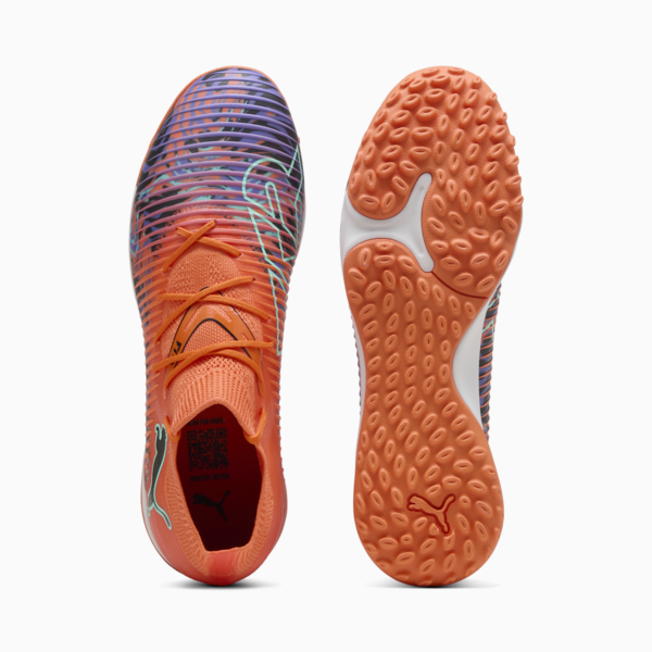 Tacos de fútbol FUTURE 8 MATCH CREATIVITY TT, Orange Poppy-PUMA Black-Dark Amethyst-Electric Peppermint, large-MEX