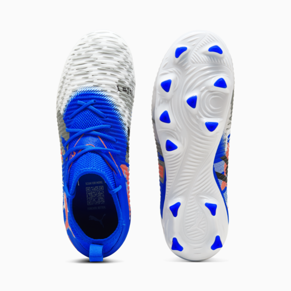 Tacos de fútbol FUTURE 8 MATCH FOREVER FG/AG para adolescentes, PUMA White-Ultra Blue-Feather Gray-PUMA Black-Glowing Red, large-MEX