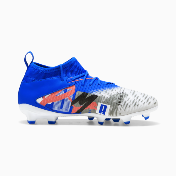 Tacos de fútbol FUTURE 8 MATCH FOREVER FG/AG para adolescentes, PUMA White-Ultra Blue-Feather Gray-PUMA Black-Glowing Red, large-MEX