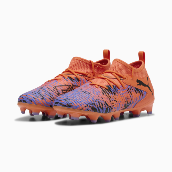 Tacos de fútbol FUTURE 8 MATCH CREATIVITY FG/AG para adolescentes, Orange Poppy-PUMA Black-Dark Amethyst, large-MEX