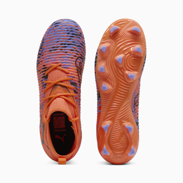 Tacos de fútbol FUTURE 8 MATCH CREATIVITY FG/AG para adolescentes, Orange Poppy-PUMA Black-Dark Amethyst, large-MEX