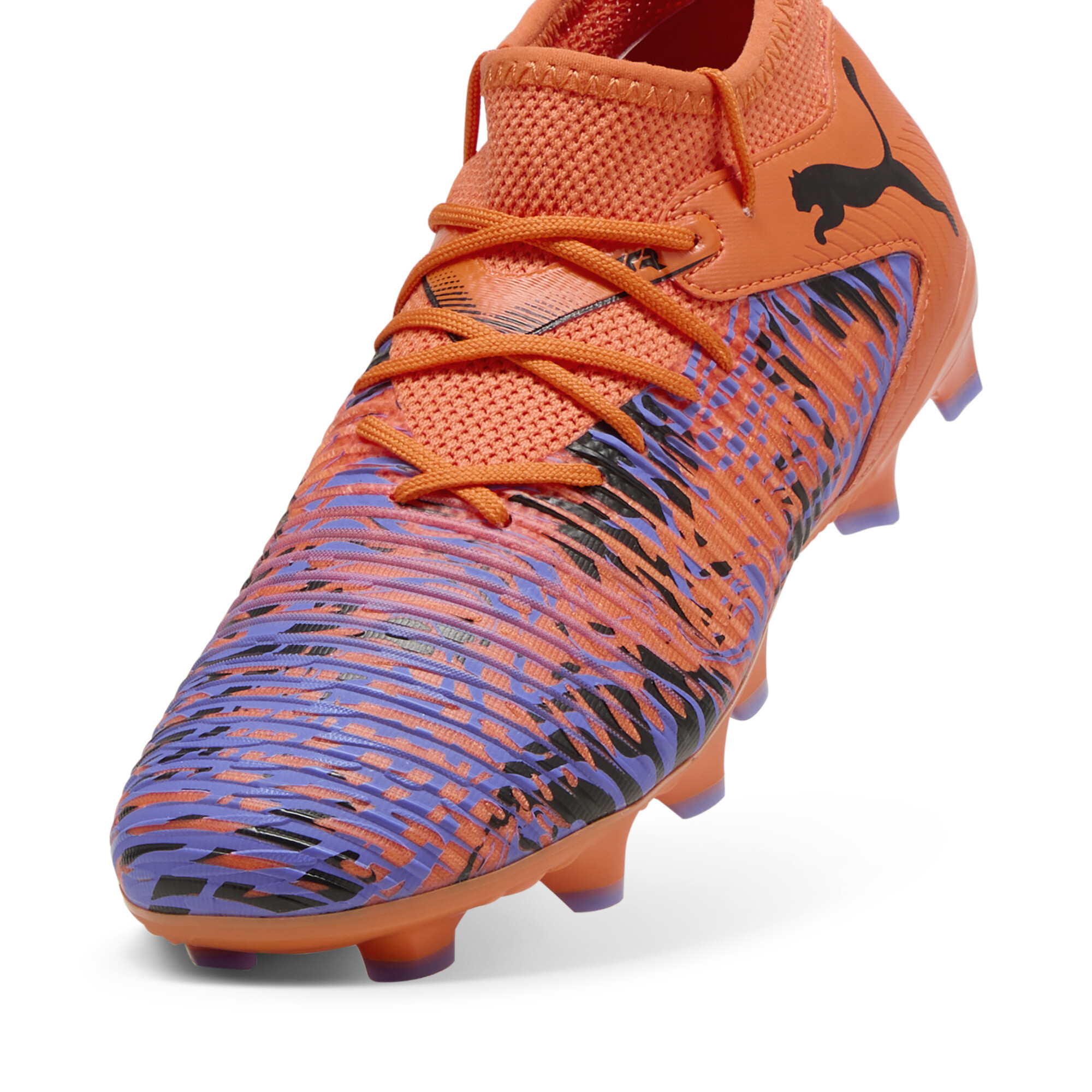 FUTURE 8 MATCH CREATIVITY FG/AG voetbalschoenen, Zwart/Oranje, Maat 31 | PUMA