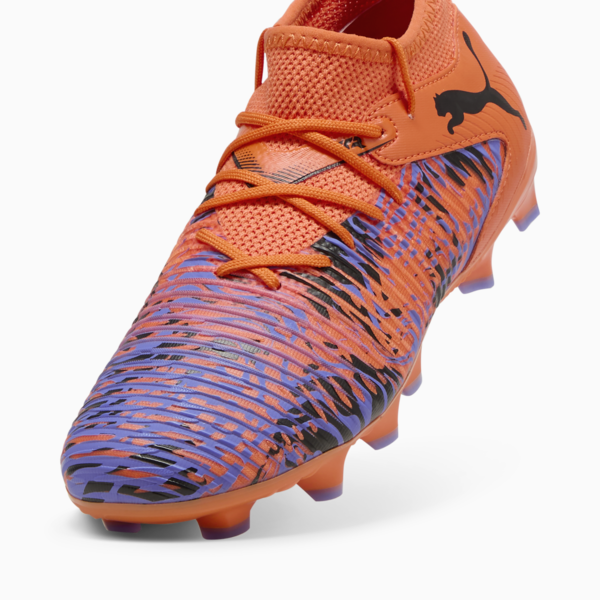 Tacos de fútbol FUTURE 8 MATCH CREATIVITY FG/AG para adolescentes, Orange Poppy-PUMA Black-Dark Amethyst, large-MEX