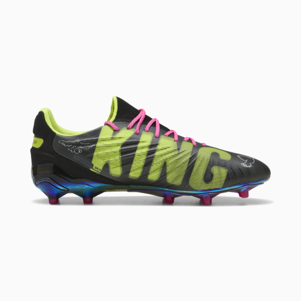 KING ULTIMATE x KIDSUPER FG/AG Football Boots Unisex, PUMA Black-Electric Lime-Strong Gray-Ravish-PUMA White, large-ZAF