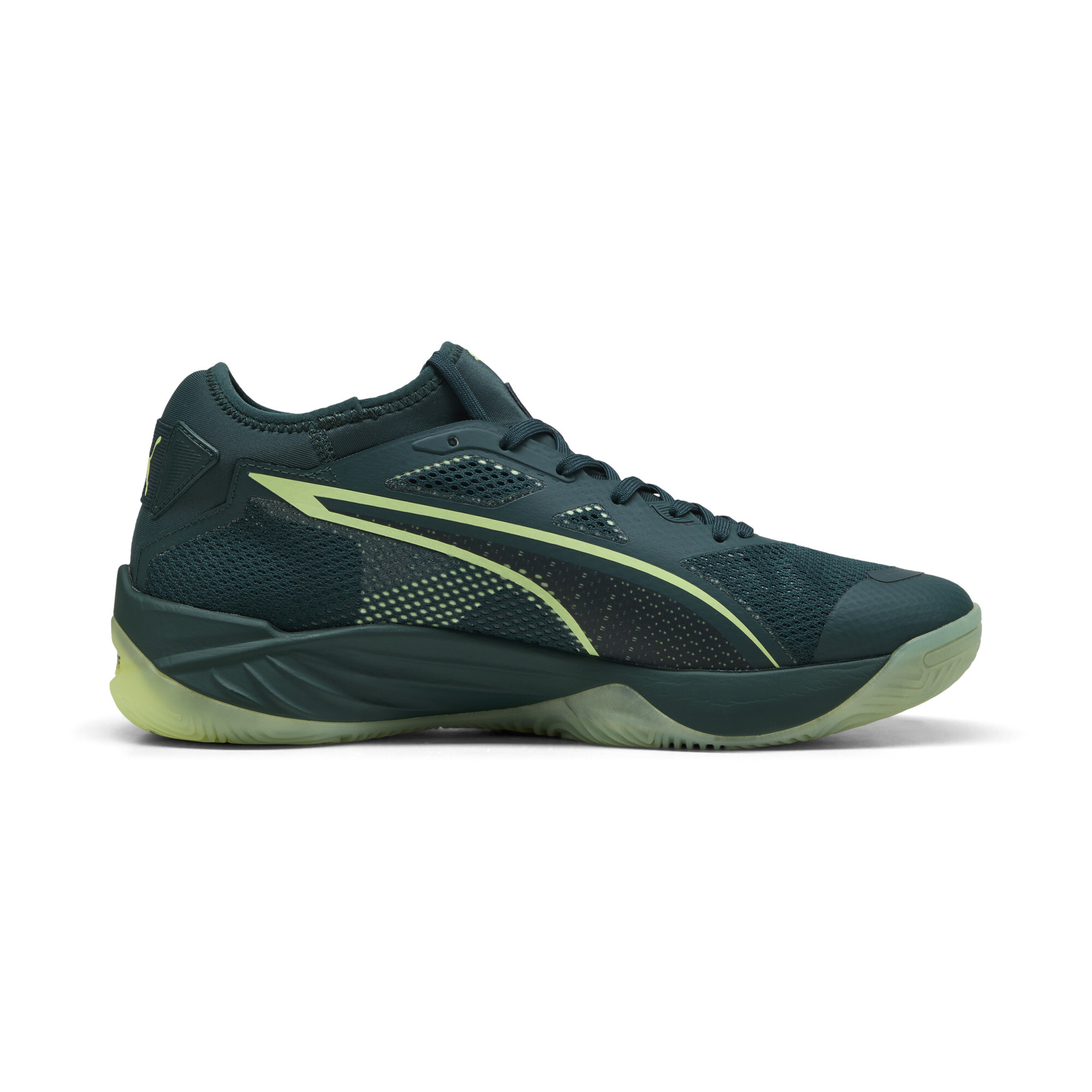 PUMA Eliminate NITROâ¢ SQD 4 handbalschoenen uniseks, Groen/Wit, Maat 40 thumbnail 5