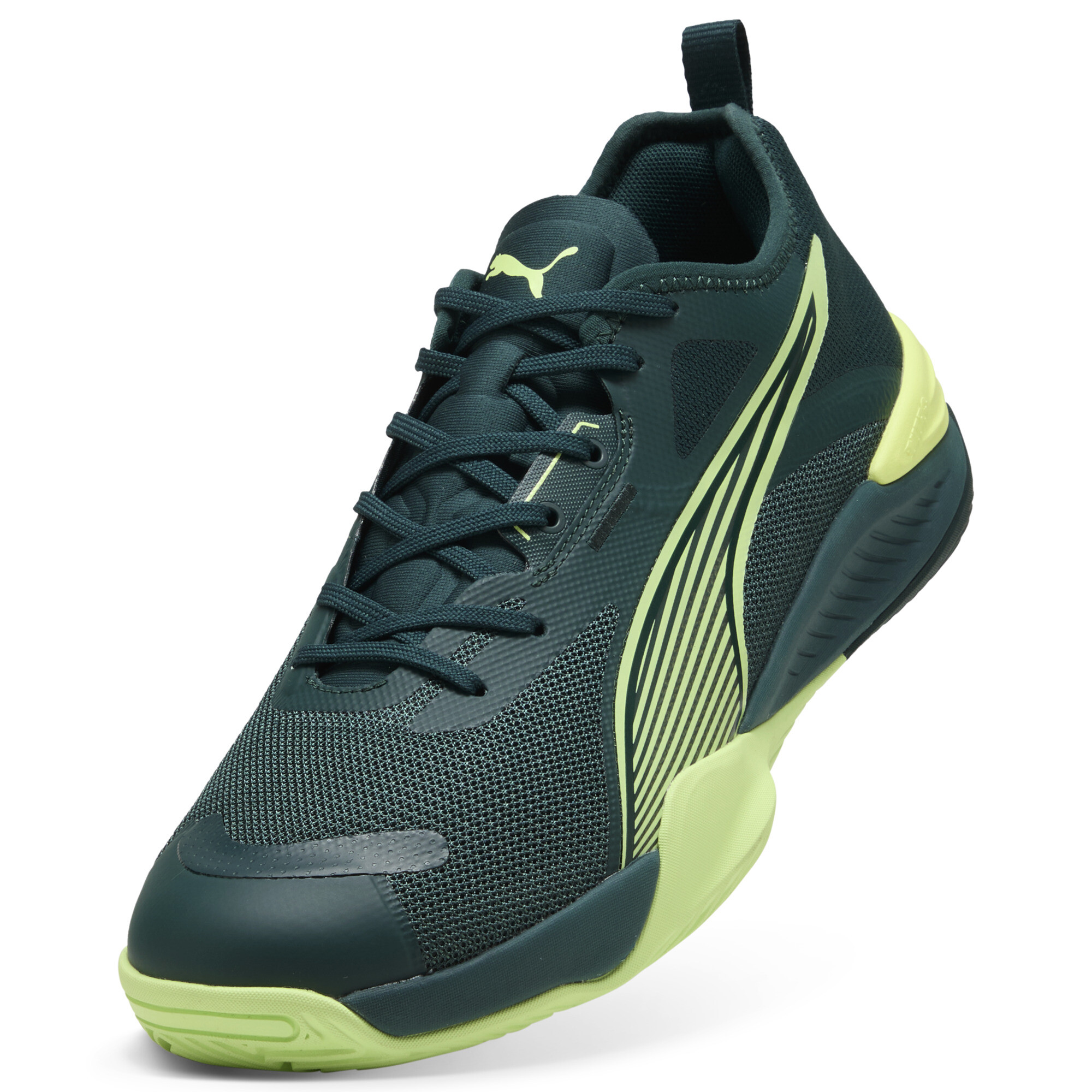 PUMA Eliminate NITROâ¢ SQD uniseks handbalschoenen, Groen, Maat 41 thumbnail 2