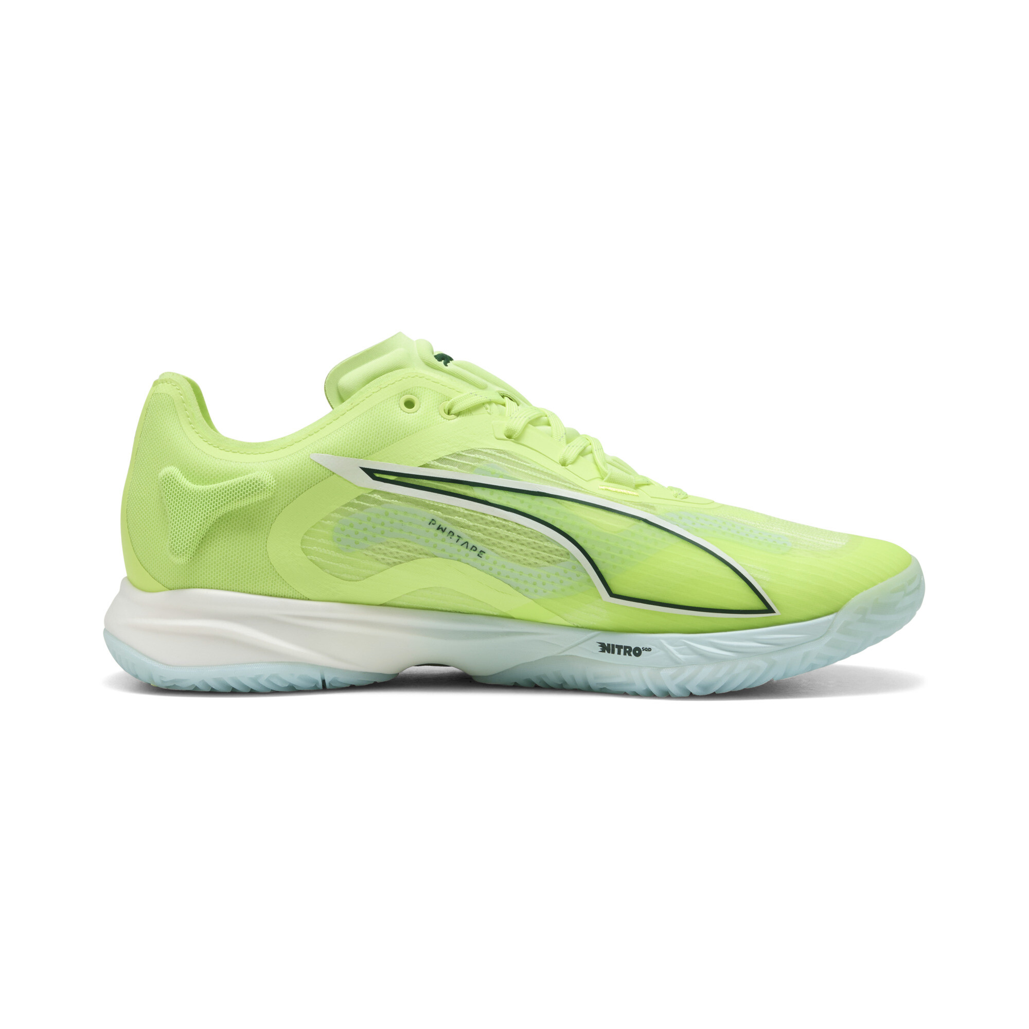 PUMA Accelerate NITROâ¢ SQD 4 uniseks handbalschoenen, Groen/Wit, Maat 42,5 thumbnail 3