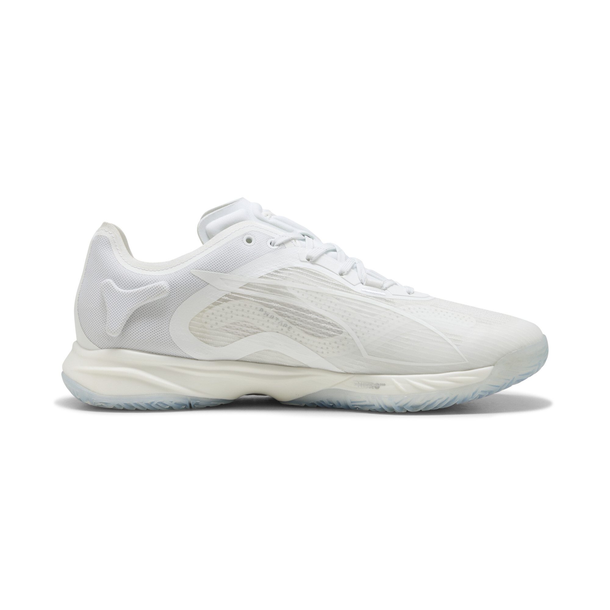PUMA Accelerate NITROâ¢ SQD 4 uniseks handbalschoenen, Wit/Zilver, Maat 37,5 thumbnail 3