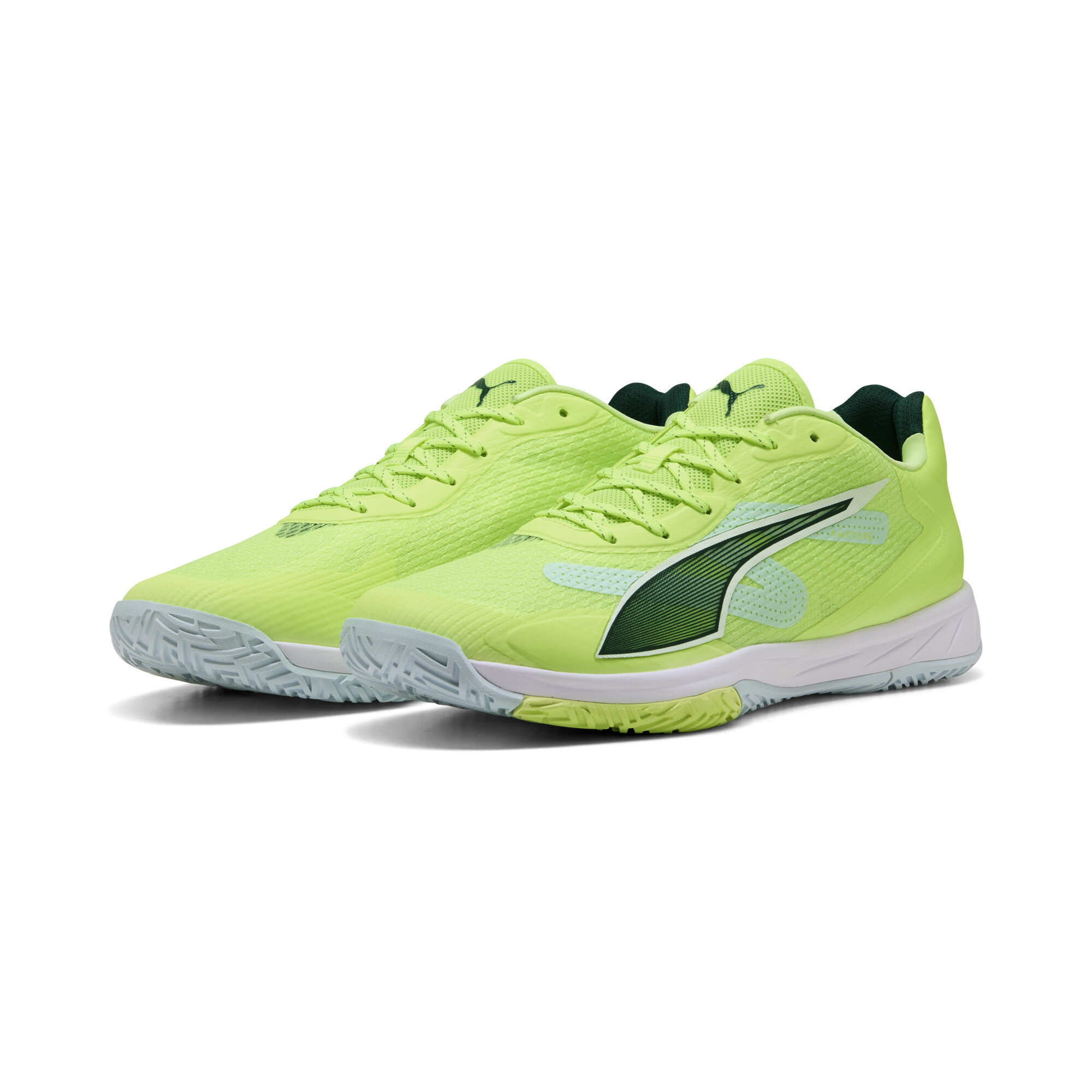 PUMA Accelerate Turbo 4 uniseks handbalschoenen, Groen/Wit, Maat 40 thumbnail 6