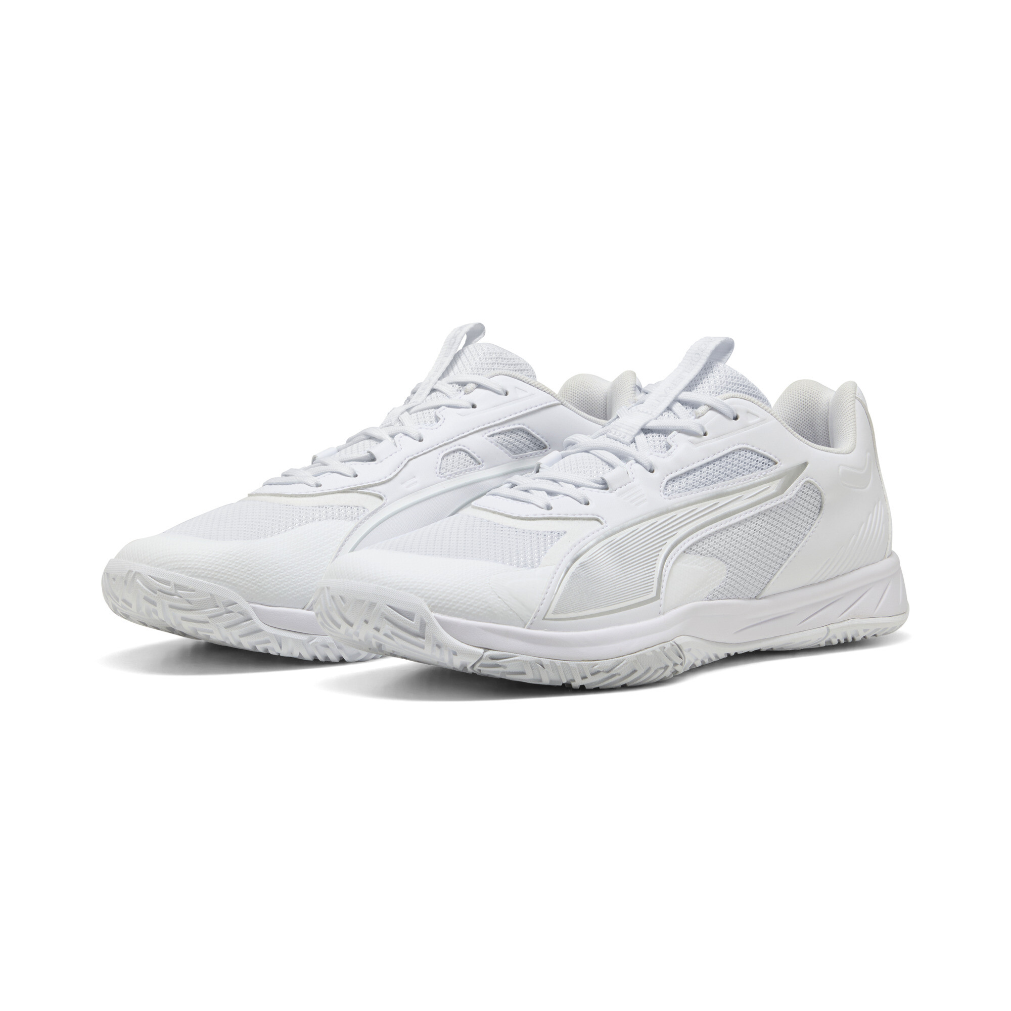 PUMA Accelerate Pro 4 uniseks handbalschoenen, Wit/Zilver, Maat 39 thumbnail 6
