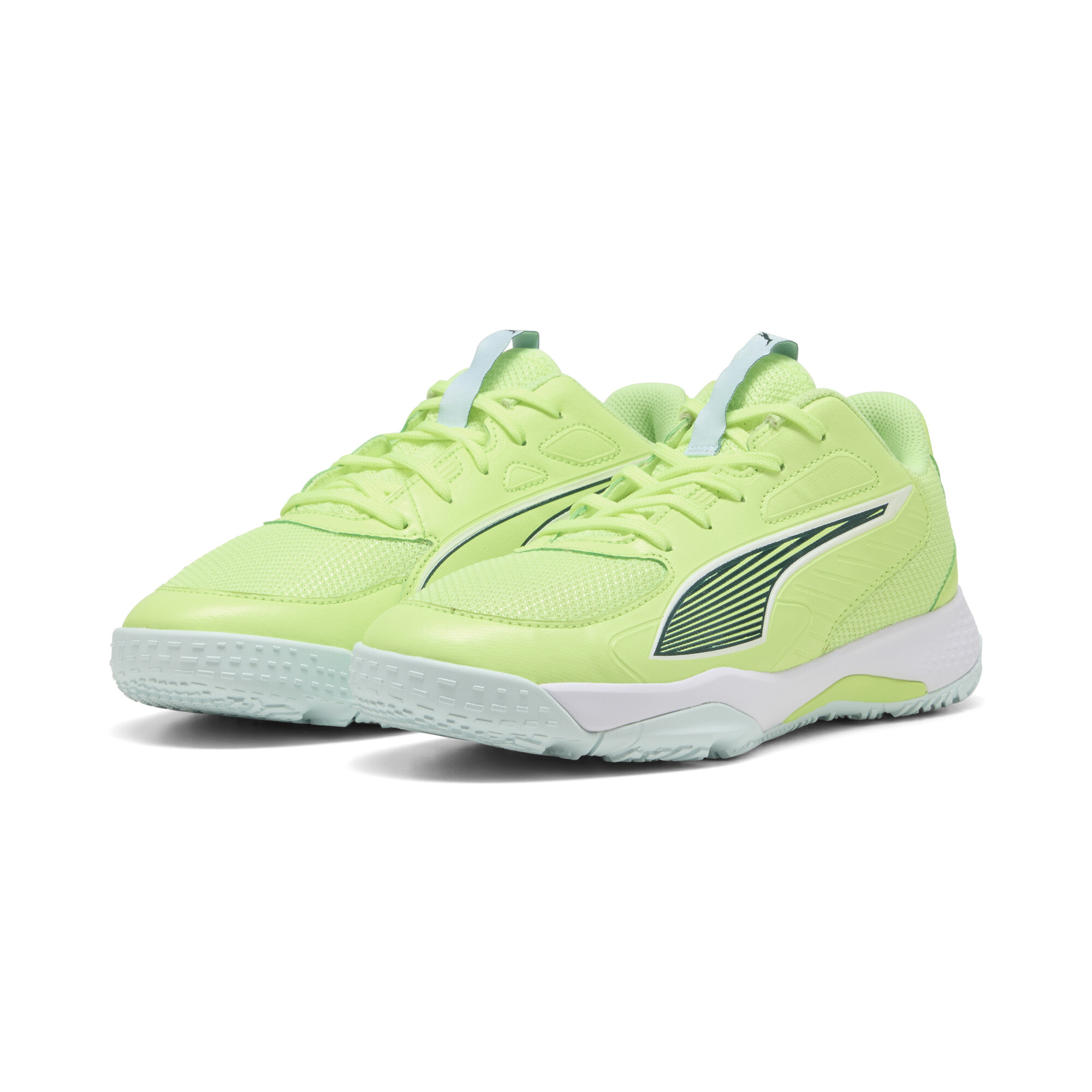 PUMA Accelerate 4 handbalschoenen, Groen/Wit, Maat 35 thumbnail 6