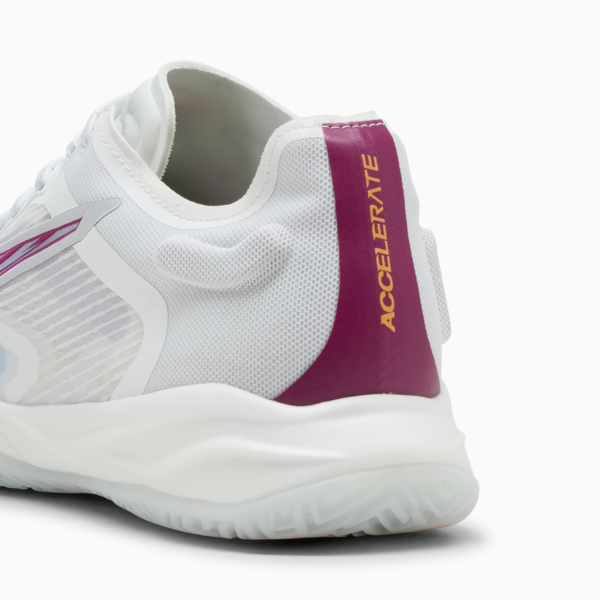 Accelerate NITRO™ SQD 4 Handball Shoes Women, PUMA White-Berry-Lilac Crush-Haute Tropic-Heat Fire, large-ZAF