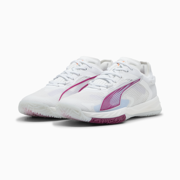 Accelerate NITRO™ SQD 4 Handball Shoes Women, PUMA White-Berry-Lilac Crush-Haute Tropic-Heat Fire, large-ZAF