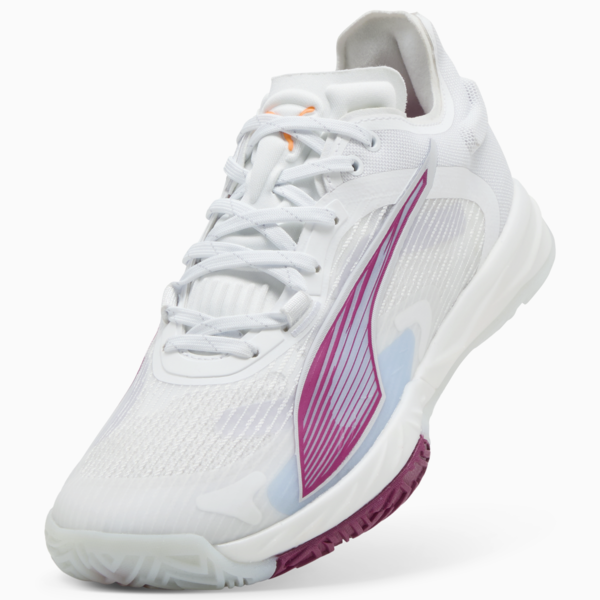 Accelerate NITRO™ SQD 4 Handball Shoes Women, PUMA White-Berry-Lilac Crush-Haute Tropic-Heat Fire, large-ZAF