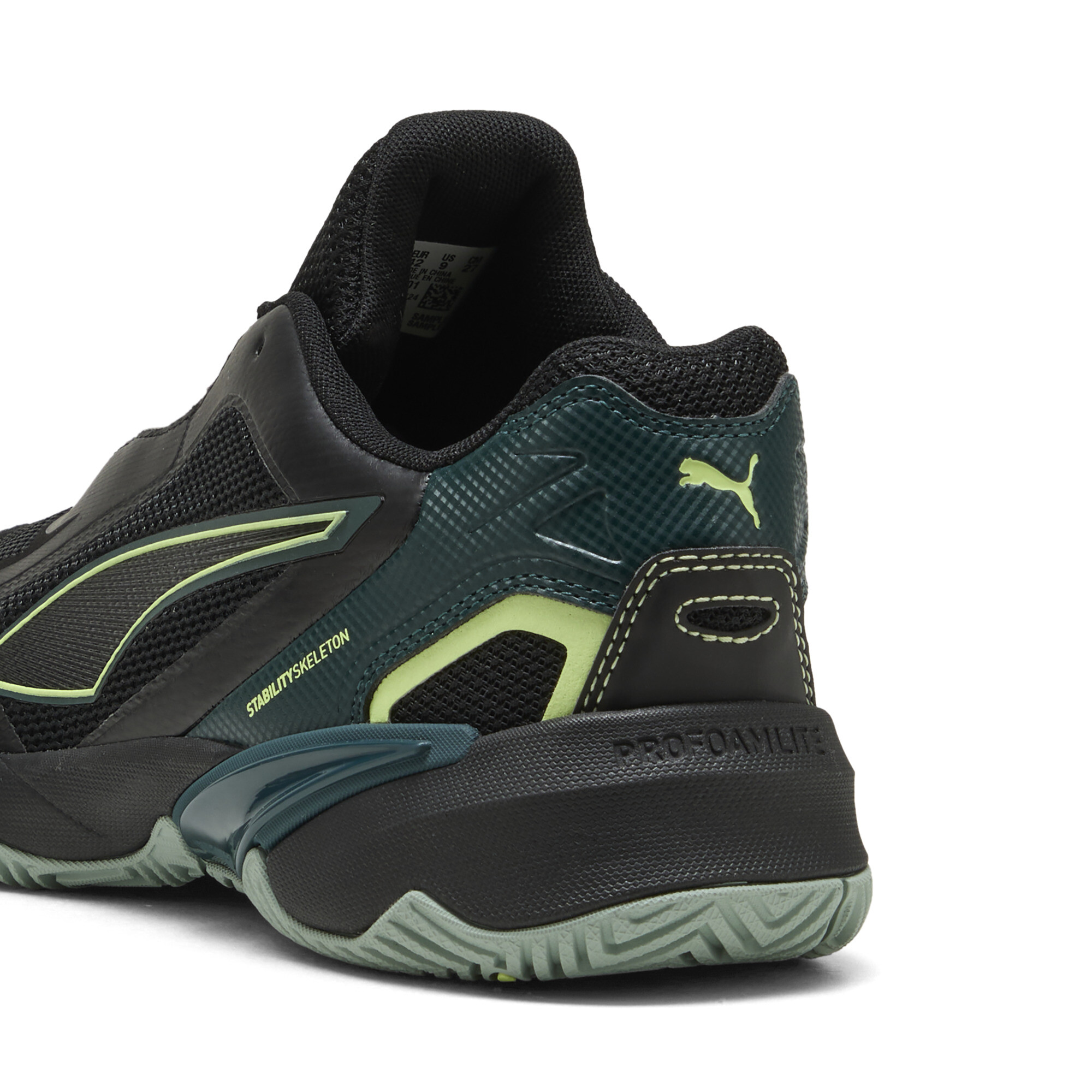 PUMA Solarstrike 4 handbalschoenen heren, Groen/Zwart, Maat 46 thumbnail 5