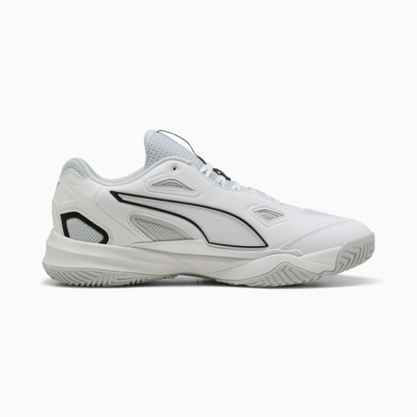 Solarstrike 4 Handball Shoes Men, PUMA White-PUMA Black-Silver Mist-Platinum Gray, large-ZAF