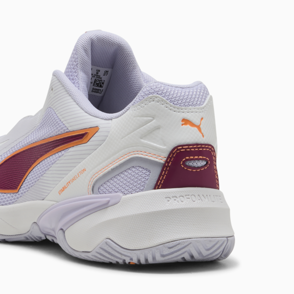 Solarstrike 4 Handball Shoes Women, PUMA White-Heat Fire-Lilac Crush-Berry, large-ZAF