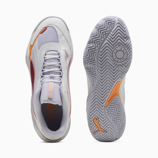 Solarstrike 4 Handball Shoes Women, PUMA White-Heat Fire-Lilac Crush-Berry, large-ZAF