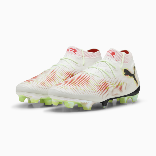 Tacos de fútbol FUTURE 8 ULTIMATE FG/AG, PUMA White-PUMA Black-Lime Squeeze-Green Glare, large-MEX