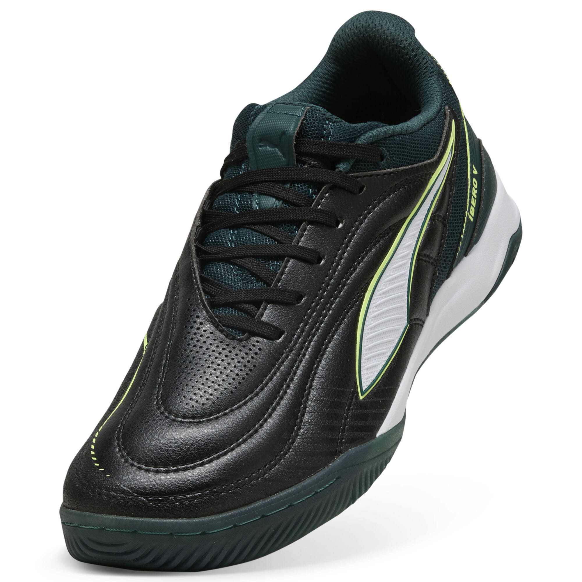 PUMA IBERO uniseks futsalschoenen, Groen/Zwart, Maat 41 thumbnail 2