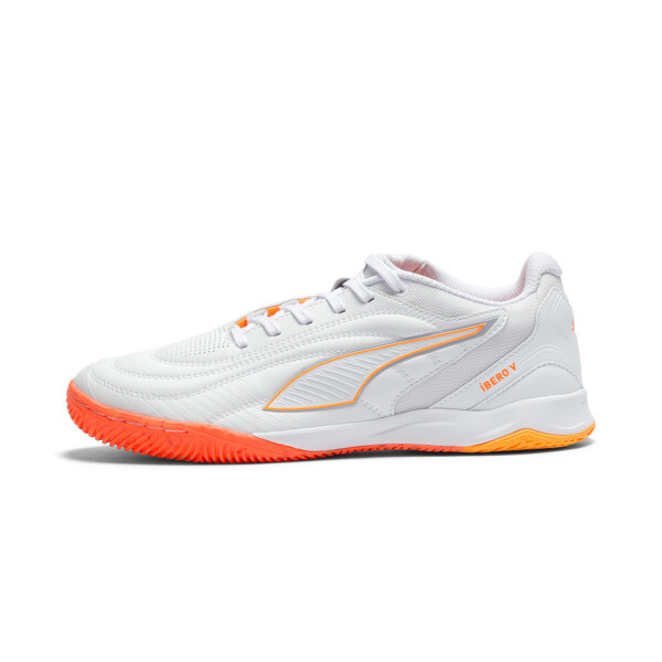 Botines PUMA de futsal IBERO En Blanco/Naranja Glow/Vibrant Silver